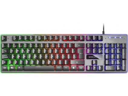 Herná klávesnica Mars Gaming MK220 / ES layout / H-MECH / RGB / hliník/ABS / čierna / ZÁNOVNÉ