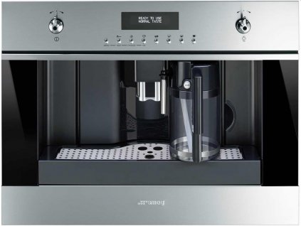 Automatický vstavaný kávovar Smeg CMS6451X / 1350 W / LCD displej / 15 barov / nerezová oceľ/čierna