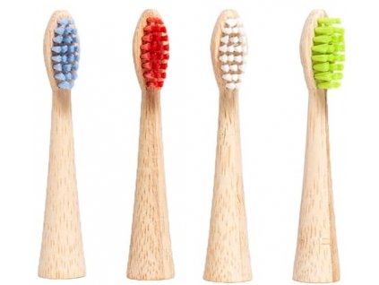 A Good Company náhradné hlavice pre zubné kefky Oral-B / 4 ks / bambus / viacfarebné / ROZBALENÉ