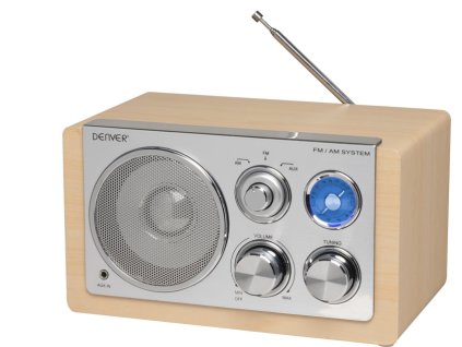 Prenosné rádio Denver TR-61 LIGHT WOODMK2 / 230 V / drevo / ROZBALENÉ