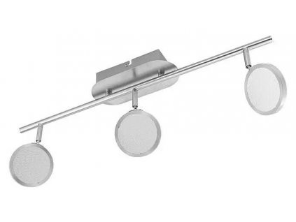 Stropné bodové LED svietidlo Ganda / 3 lampy / 9,9 W / oceľ / plast / 780 lm / teplá biela / strieborná