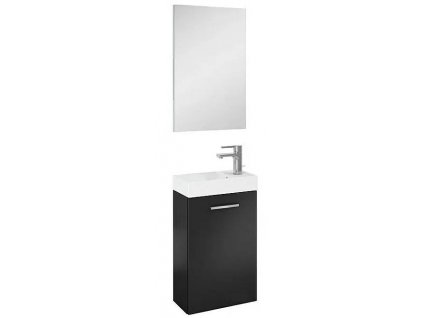 Súprava kúpeľňového nábytku 40 cm / spodná skrinka / umývadlo / zrkadlo / matná čierna