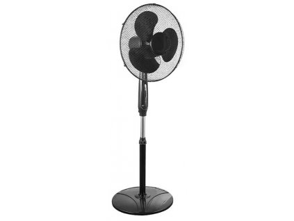 Stojanový ventilátor / plast / kov / priemer 40 cm / 50 W / čierna / ZÁNOVNÉ