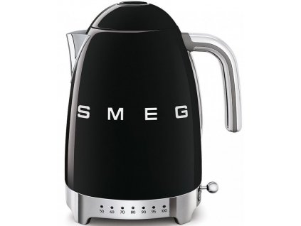 Čajník Smeg 50. rokov KLF04BLEU / regulácia teploty / 1,7 l / 2400 W / čierna/strieborná / POŠKODENÝ OBAL