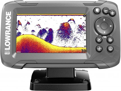 Lowrance HOOK2 4x GPS rybársky vyhľadávač s Bullet Skimmer / 200 kHz / 480 x 272 px / 4,3″ / 10,4 - 17 V / alarm / podsvietenie / čierna / sivá / ROZBALENÉ