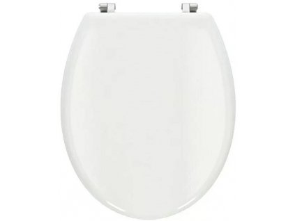 WC sedadlo Argos / MDF / kovové závesy / biela/chróm / POŠKODENÝ OBAL