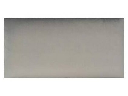 Čalúnený nástenný panel Fllow Velvet / 60 x 30 cm / 100% polyester / MDF / polyuretánová pena / sivá