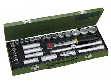 Sada nástrčných kľúčov Proxxon / 29 ks / 8-34 mm / oceľ / zelená / čierna / strieborná / POŠKODENÝ OBAL