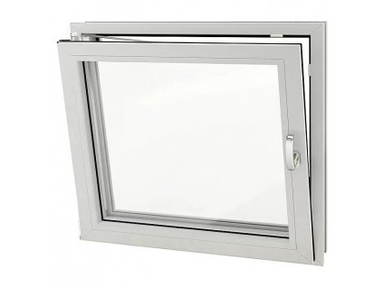 Pivničné okno / ľavá orientácia / 80 x 60 cm / PVC / biela