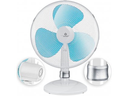 Stolový ventilátor Kesser / 50 W / Ø 30 cm / biely