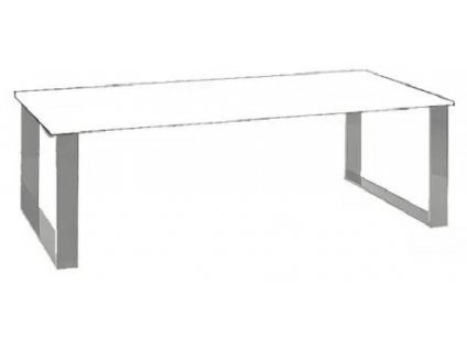PUR ITERNAL NOBLEWOOD nábytkové nohy / 2 kusy / hliník / 35 x 42,2 x 8 cm / strieborná
