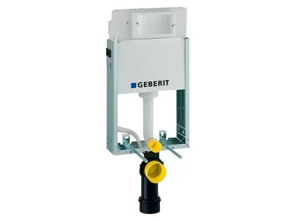 Podomietkové splachovacie nádržky Geberit Kombifix Basic / vrátane splachovacej nádržky Delta 12 cm / 12 x 42 x 108 cm / 2-objemové splachovanie / 50 barov / biela/strieborná