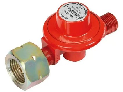 Priemyselný regulátor konštantného propánu Rothenberger / 4 bar / mosadz / spotreba plynu max. 8000 g/h / červený