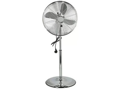 Stojanový ventilátor Proklima Retro / 60 W / 40 × 125 cm / strieborný