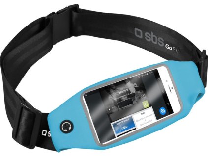 SBS Univerzálna oblička na smartfón / do 5'' / zapínanie na zips / čierna/modrá