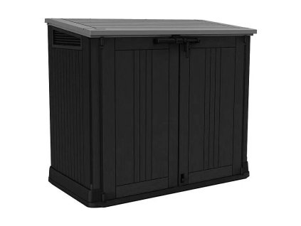 Úložný box Keter / 120 l / plast / sivá / čierna