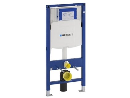 WC deliaci prvok Geberit Duofix 111.300.00.5 so skrytou splachovacou nádržkou Sigma 12 cm / na zabudovanie do sadrokartónu / dvojité splachovanie / nastaviteľný objem splachovania / plast / kov / modrá/biela