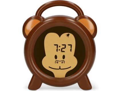 Alecto BC-100 MONKEY 3v1 Detský tréningový budík / Hodiny / Budík / Baterka / USB / Hnedá