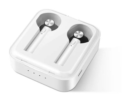 Bezdrôtové slúchadlá TWS BT 5.0 / Bluetooth / Biela/Čierna