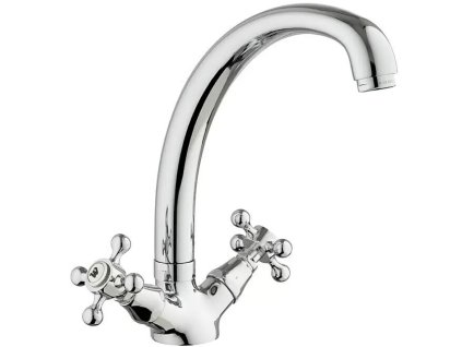 Drezová batéria / dvojpáková / mosadz / lesklý chróm