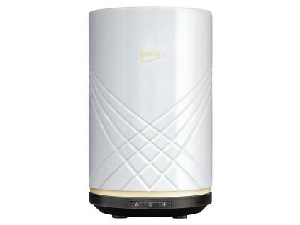 Elektrický aróma difuzér Ipuro Air Sonic Elegance / O 9,8 cm / ultrazvuková technológia / 150 ml / do 30 m2 / plast / sklo / lesk / biela