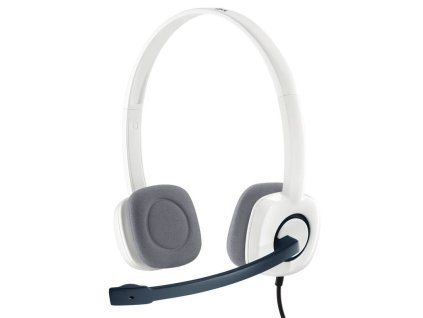 Náhlavná súprava Logitech Stereo H150 coconut 981-000350 / 20 Hz - 20 kHz / 22 ohmov / 2× 3,5 mm Jack / biela