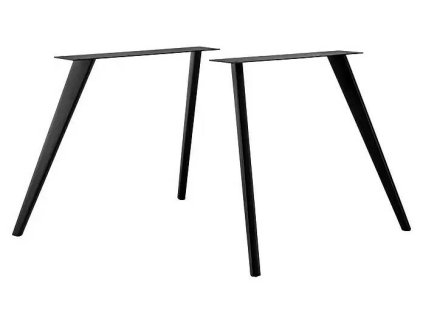 Nohy stola / 2 ks / 914 x 720 mm / oceľ / tvar V / čierna