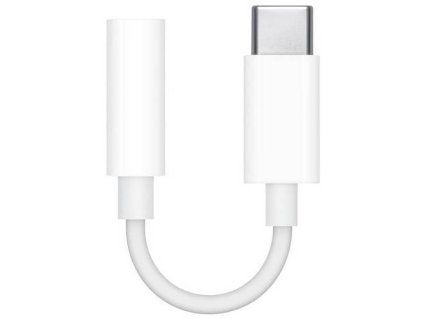 Originálny adaptér Apple USB-C/3,5 mm jack / MU7E2ZM/A / biely