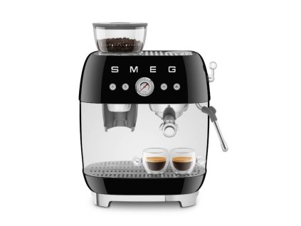 Pákový kávovar s mlynčekom Smeg 50's style EGF03BLEU / 1650 W / lesklá čierna