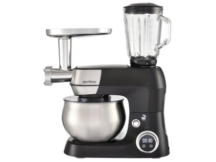 Multifunkční kuchyňský robot BestBerg BBR-1900B / 1900 W / 5 l / 12 rychlostí / černá