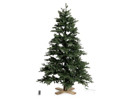 Luxusní vánoční 3D stromek QVC / jedle / 180 cm / 400 LED Deluxe / teplá bílá/vícebarevná / zelená