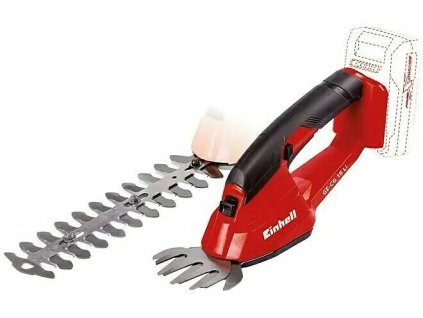 Akumulátorové nůžky na trávu a keře Einhell Power X-Change GC-CG 18 Li-Solo / bez baterie / šířka řezu 10 cm / rozteč zubů 8 mm / černá/červená