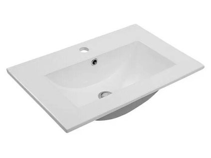 Vstavané keramické umývadlo Astor Spek / 81,5 x 47 cm / s prepadom / s otvorom na batériu / biele