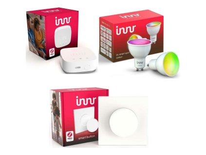 Štartovacia sada inteligentného osvetlenia Innr SK 230 C-2 s mostíkom / Zigbee GU10 / 2 LED žiarovky / viacfarebné