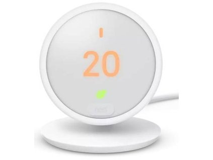 Inteligentný termostat Google Nest Thermostat E HF001235-EX / Wi-Fi / 2,4 GHz/5 GHz / matný displej / biely