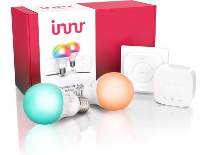 innr štartovacia sada E27 farebná žiarovka - mostík, 2x inteligentná LED žiarovka a diaľkové ovládanie SK 286 C-2