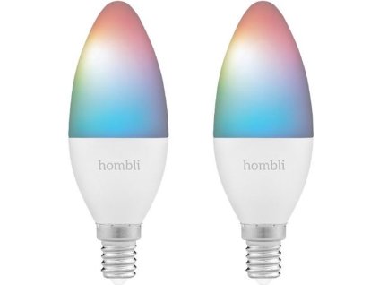 Inteligentná LED žiarovka Hombli Smart Bulbs RGB+CCT HBPP-0106 / E14 / 2 ks / viacfarebná
