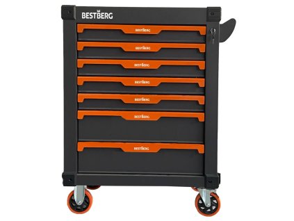 Kovový pojazdný dielenský vozík so 7 zásuvkami BestBerg BBTC-701 / SPCC steel