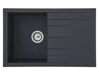 Vstavaný drez Respekta Houston / 62 x 50 cm / odolný do 180 °C / čierny