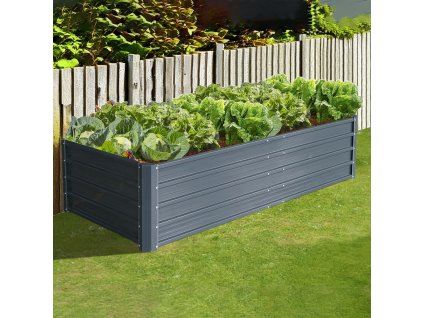 Vyvýšený zahradní záhon BestBerg VZ-800A / 800 l / 180 x 90 x 47 cm / šedá