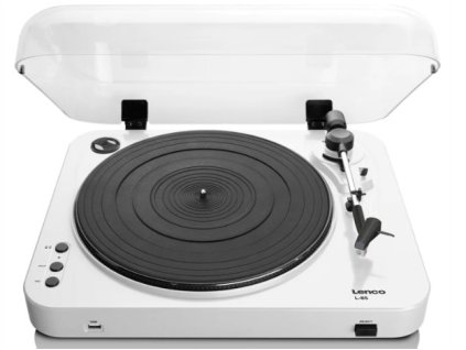 Gramofon Lenco L-85 / 33/45 ot./min. / bílá
