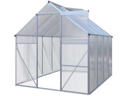 Skleník BestBerg SH-4 / 4,8 m² / 250 x 190 x 195 cm / strieborný