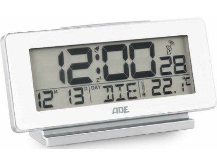 Rádiobudík ADE CK1703-1 / 12,8 x 4,4 cm LCD displej / °C/°F / 12/24 hod. režim / biely