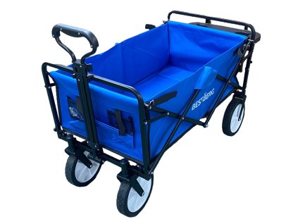 Skládací plážový vozík BestBerg BBBW-10BE / nosnost 70 kg / modrá