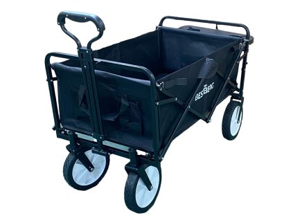 Skládací plážový vozík BestBerg BBBW-10BK / nosnost 70 kg / černá