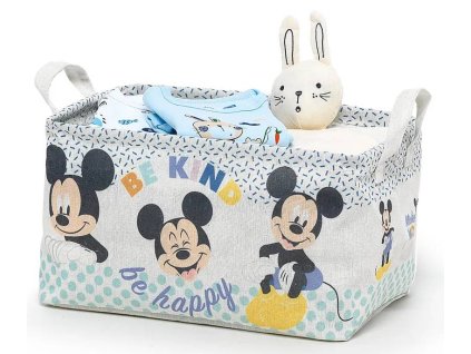 Detský textilný úložný box Disney / 32 x 23 x 19 cm / 2 úchyty / sivý