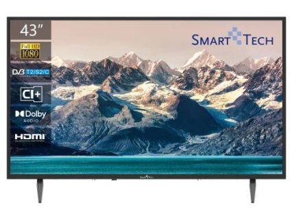 Televize Smart Tech 43FN10T2 / 43" (109 cm) / Full HD / 1920 x 1080 px / černá