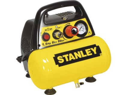 Kompresor Stanley DN 200/8/6 / bez oleja / 1100W / 6l / 8 bar / žltý