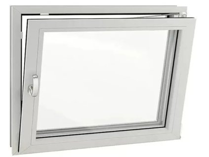 Pivničné okno Solid Elements / 80 x 60 cm / pravé / biele