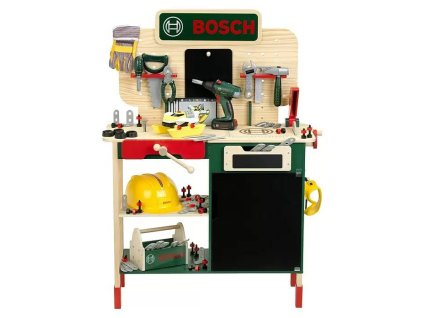 Dětský pracovní stůl Klein Bosch 8734 / MDF/borovice / 111 ks / 3x AAA baterie / barevná